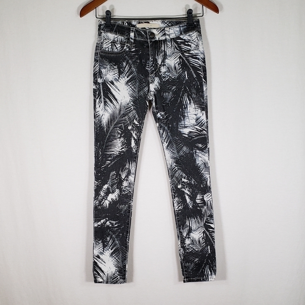 Joe's Jeans High Water Mid Rise Skinny Palm Tree Print Size 27